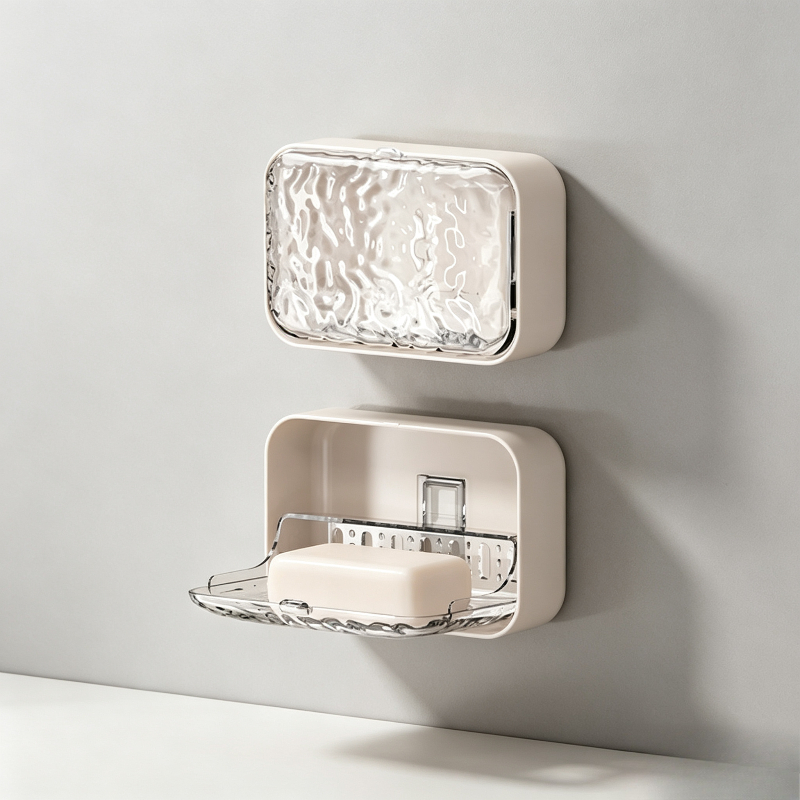 Home Bathroom Organizer - Wall Mount Soap Dish No Drill