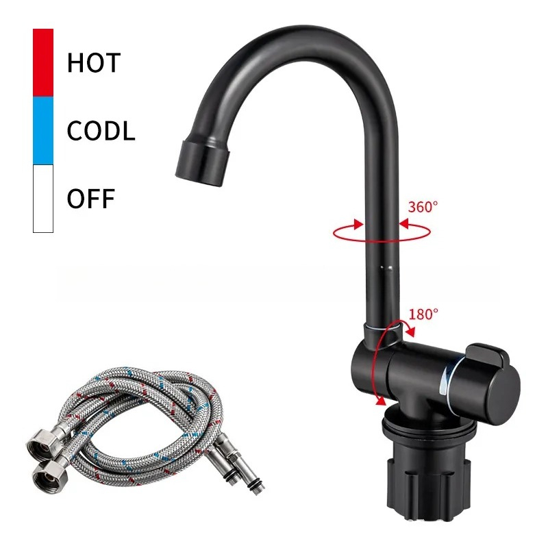 Black Foldable RV Faucet for C - Basin Mixer Tap recension och pris