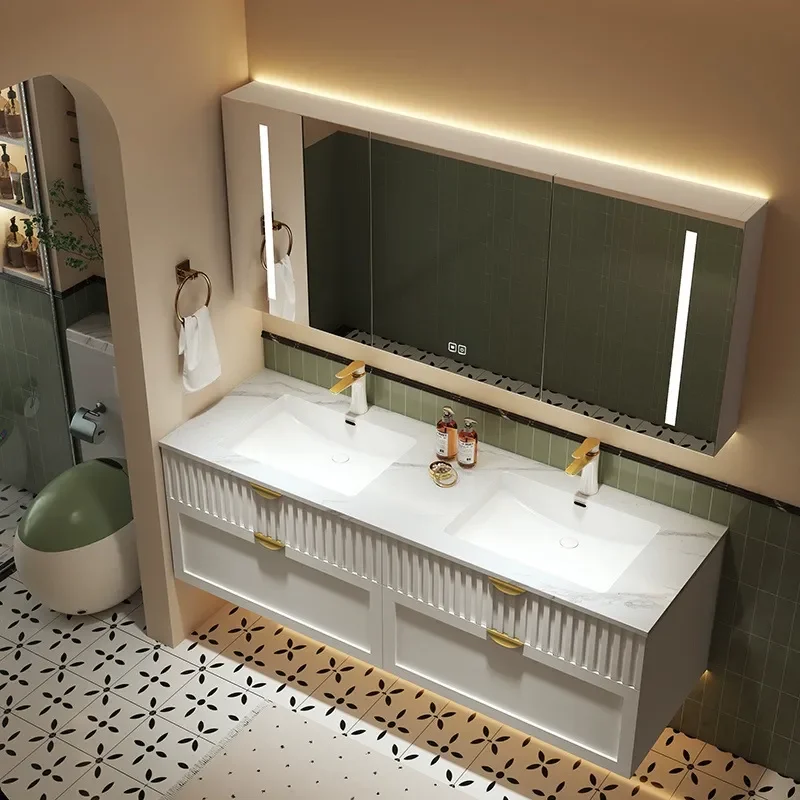 Cream Style Bathroom Cabinet w - Home Bathroom Vanity Combo recension och pris
